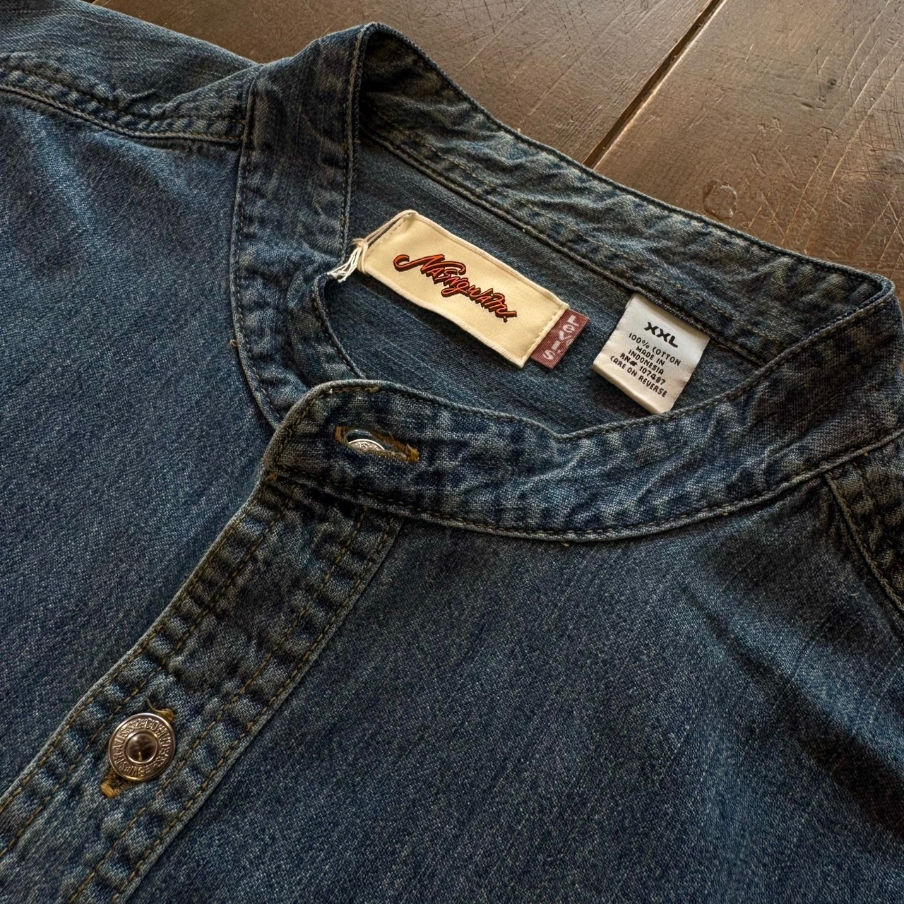 ナスングワム【Nasngwam】Indian motif Denim Shirt　XXLサイズ - 6