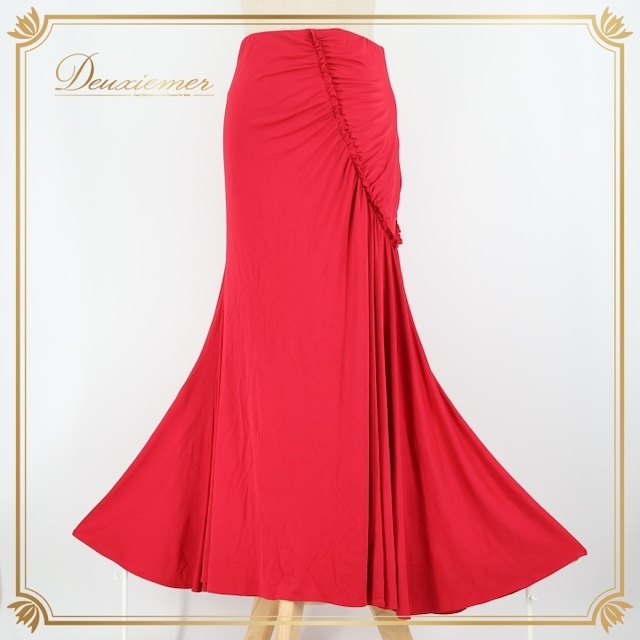 社交ダンス 衣装 スカート ピンク系 チャコットロイヤルダンス Chacott ROYAL DANCE レッスン 練習 無地 シンプル ストレッチ 伸縮 華やか 明るい 上品 かわいい 鮮やか フリル