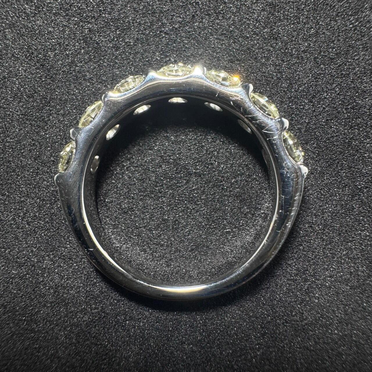 Pt900 2.197ct 7ピース 大粒ダイヤモンド エタニティリング | カオキ