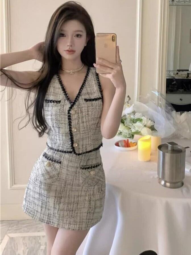 りりり　Admiral セット アップ ノースリツィードセットアップ V4657 | Lily Boutique(リリーブティック)