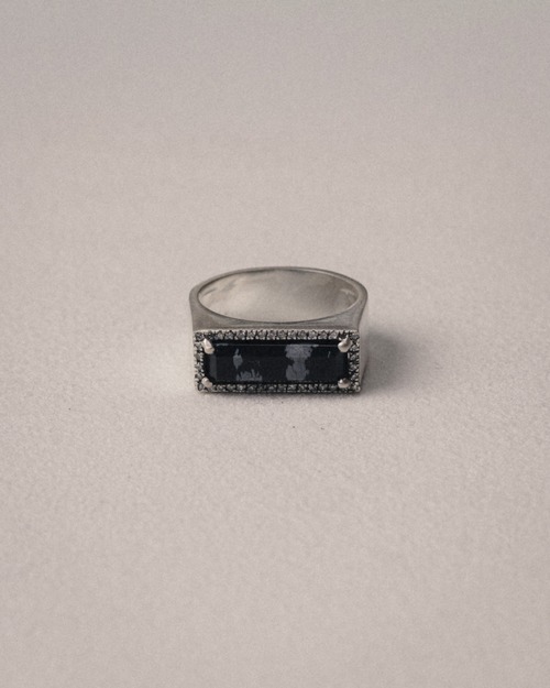 "Adlin Hue" recollection Exclusive Ring -Snowflake & Pave Diamond- (Silver 925)