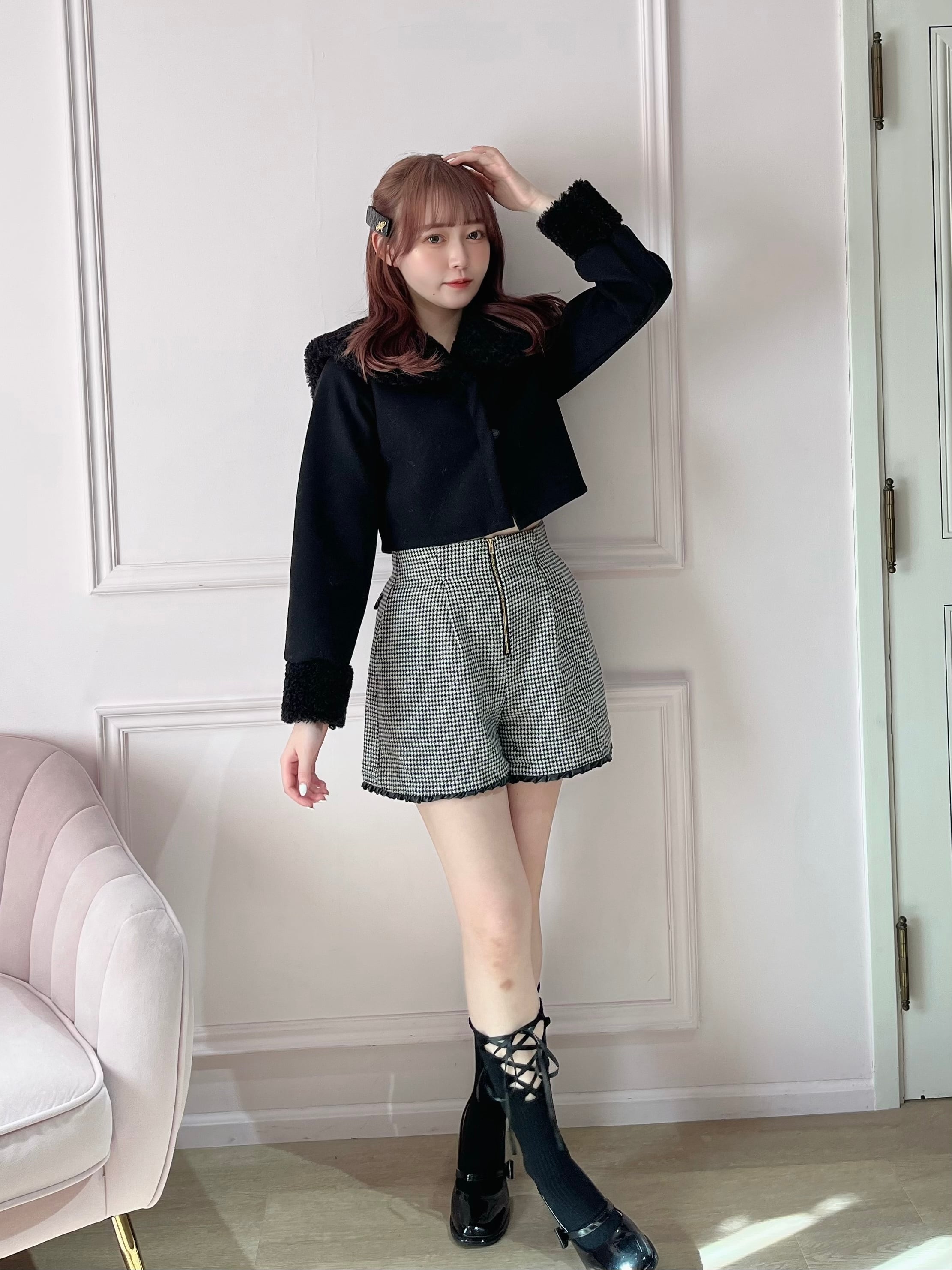 MELTIE front zip tuck pants