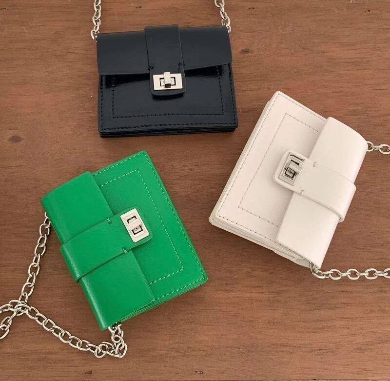 3color / シルバーチェーンミニバッグ