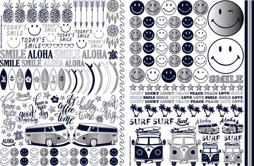 画材 Smile SET割引】SMILE Summer A4サイズ2枚セット ポーセリンアート用転写紙