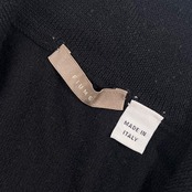 イタリア製 FIUME フィウメ ハーフジップ ニット セーター 48/ブラック レディース 男女でも