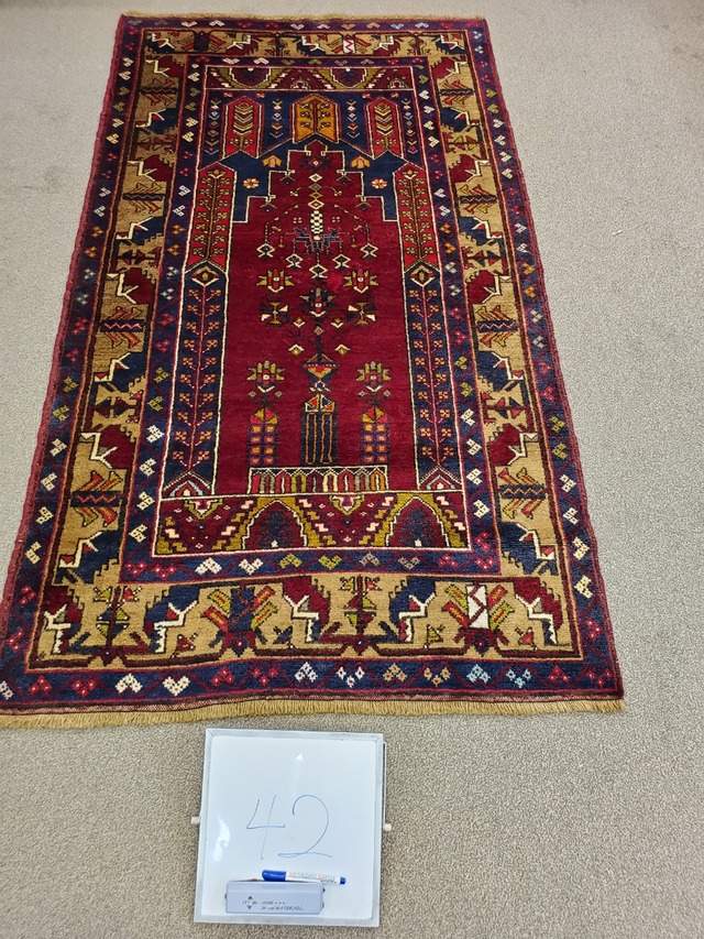 絨毯クエスト62【No.42】Tribal Rug　トライバルラグ  ※現在、こちらの商品はトルコに置いてあります。ご希望の方は先ずは在庫のご確認をお願いします。