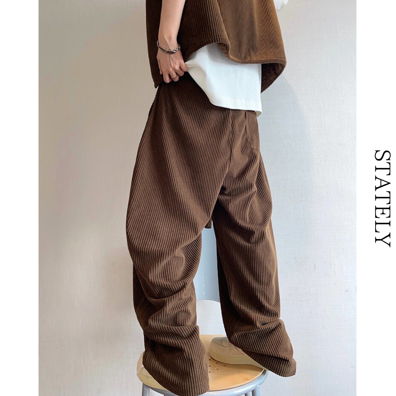 コーデュロイ Tie Wide Pants_B14・画像11