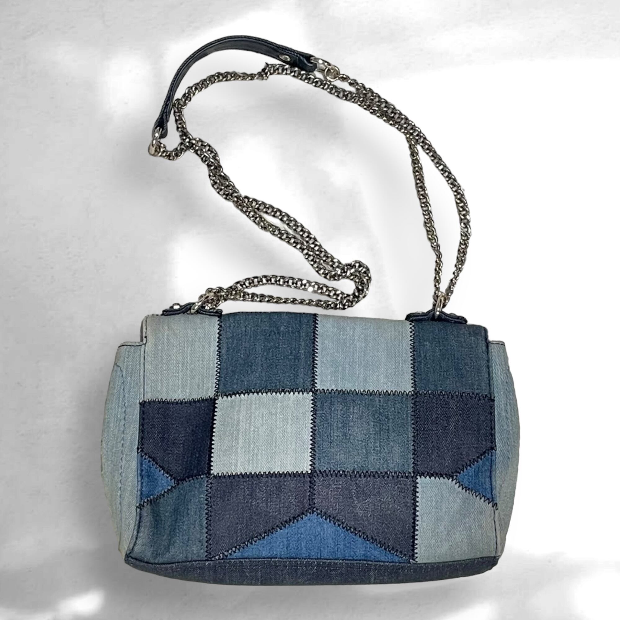 ディーゼル DIESEL 2way シルバーチェーン デニム ショルダーバッグ