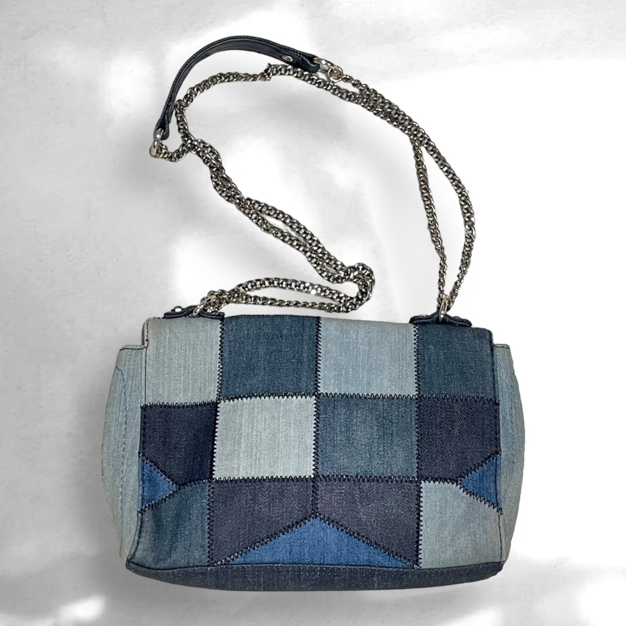 ディーゼル DIESEL 2way シルバーチェーン デニム ショルダーバッグ 