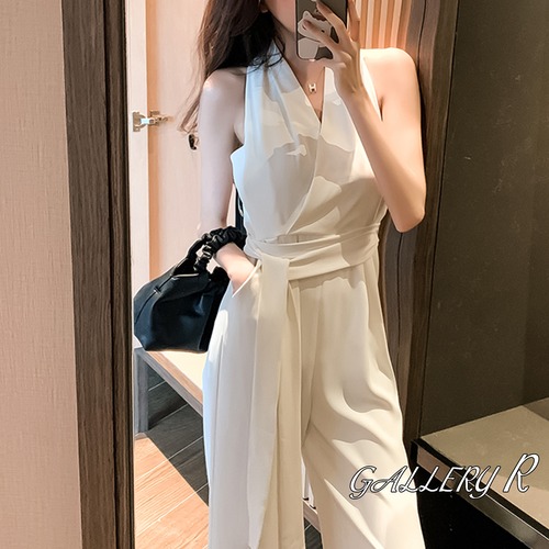 サロペット　パンツドレス　オールインワン　ドレス