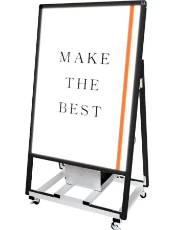 ブラックバリウススタンド看板バッテリーLED A1片面