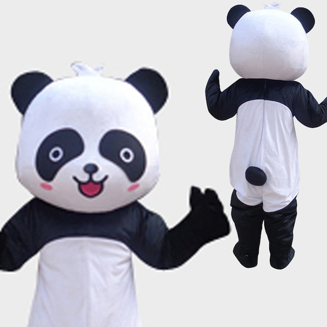 ★本格的着ぐるみ パンダ panda★大人用  白い パンダ ホワイト ブラック 黒いパンダ マスコット きぐるみ 3頭身タイプ★格安 良質 のぞき可 オーダーメイド 動物コスプレ イベント用品 遊園地 幼稚園 結婚式 クリスマス