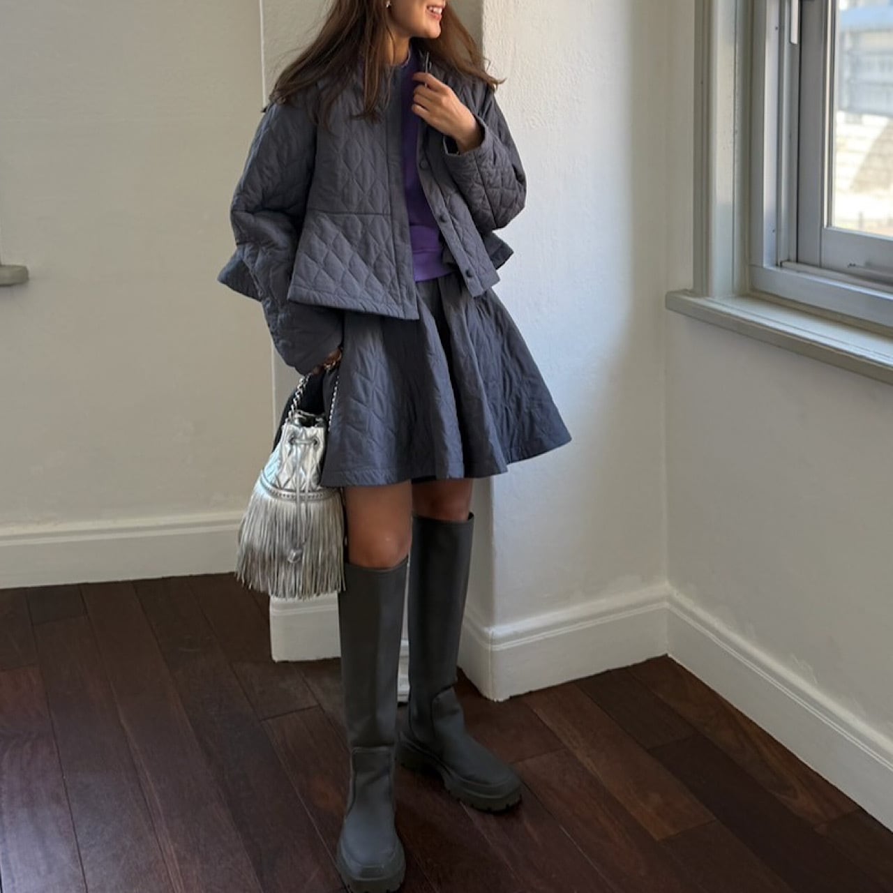 リンカブル スターキルトキュロット(グレー ) スターキルトキュロット(グレー ) | LINKABLE