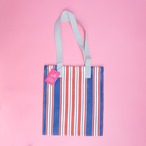 Lila＆Fleur　マーケットバッグblue×orange