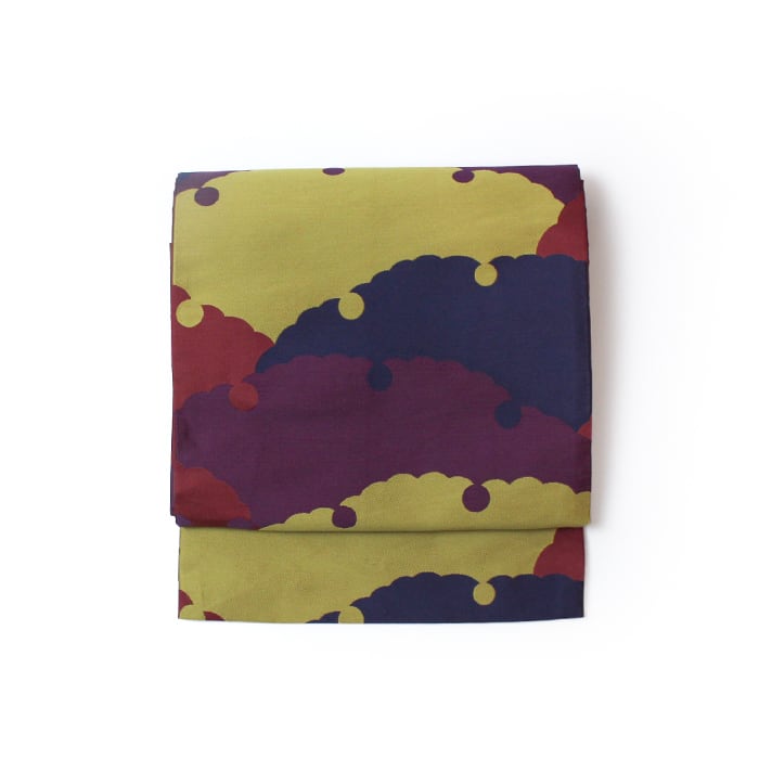 訳あり 京袋帯 リバーシブル モダン レトロ アンティーク風