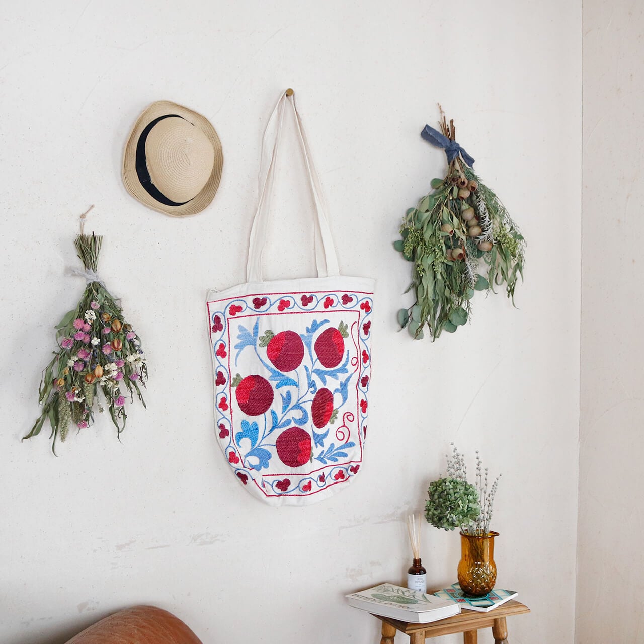 1点もの 丈約50cm 】4種のユーカリのグリーンスワッグ ＊ ドライ