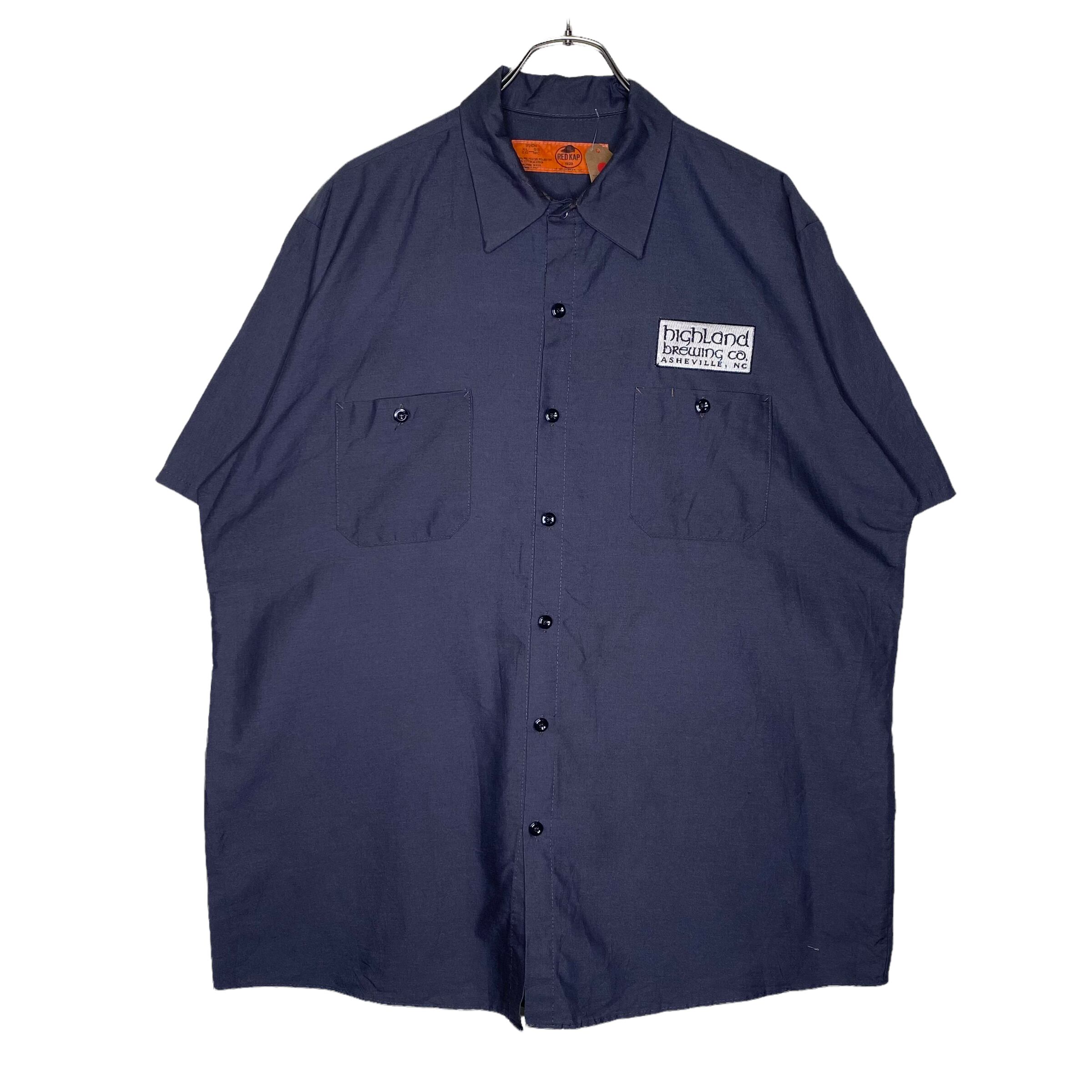 バックプリント】RED KAP 半袖ワークシャツ XL プリント ワッペン 