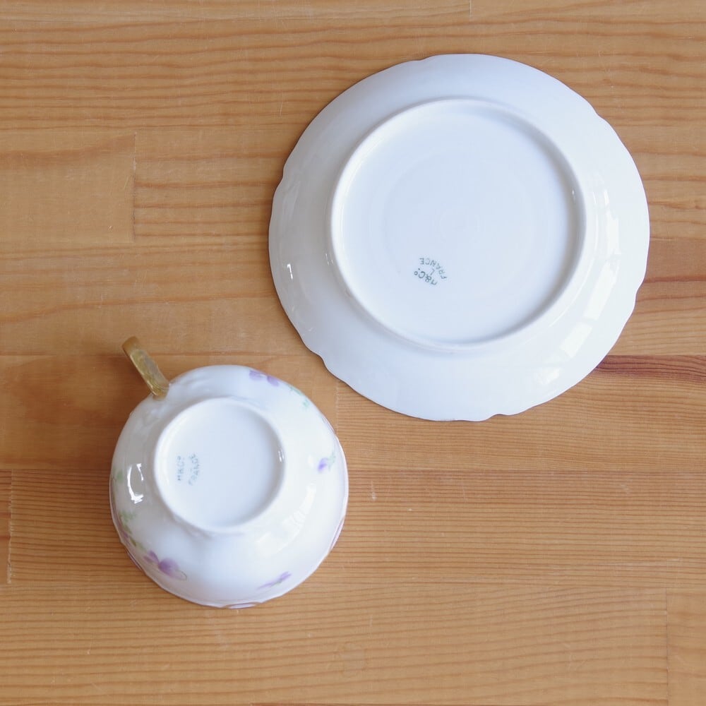 LIMOGES おはよう Haviland リモージュ アビランド すみれ ケーキ皿