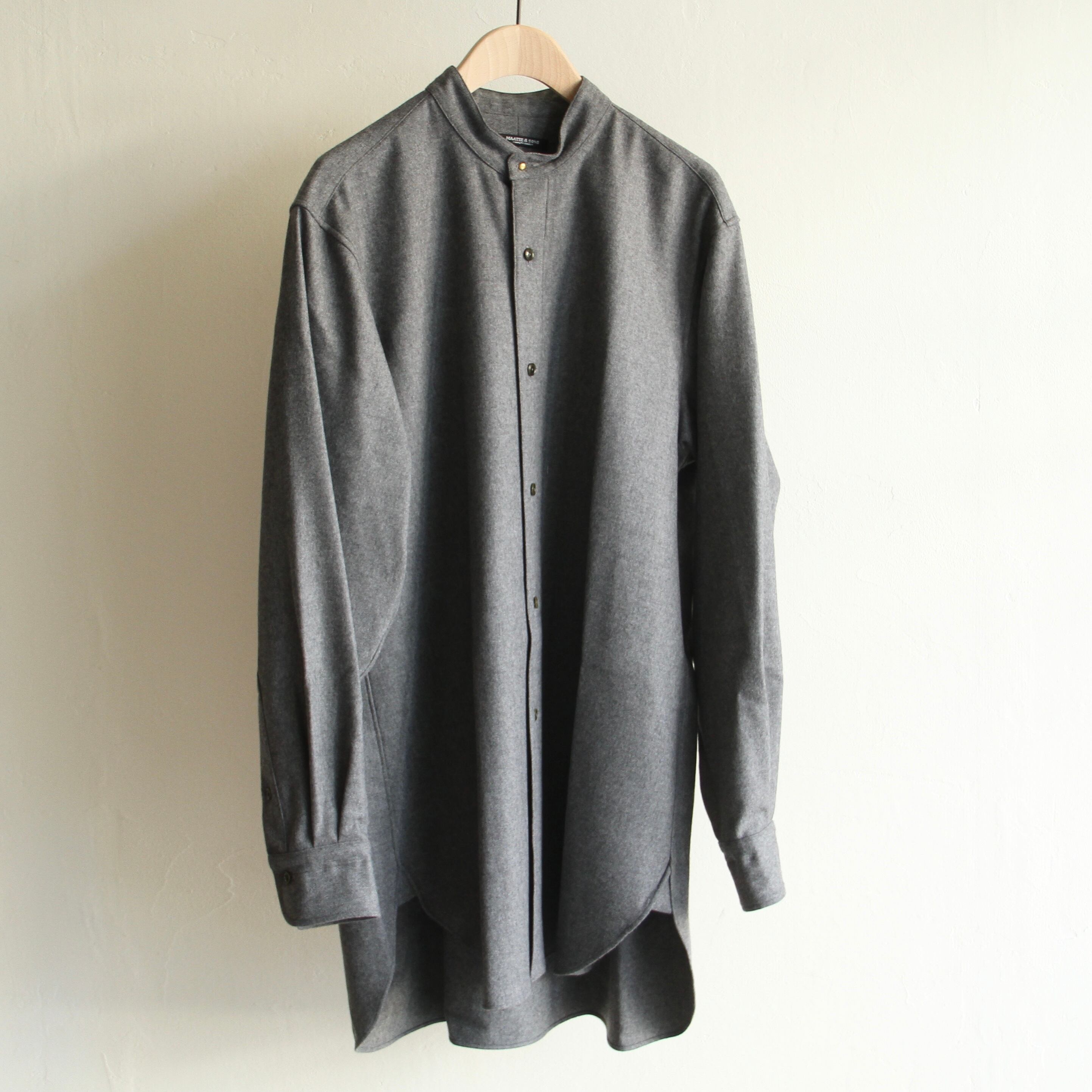 MAATEE&SONS【 mens 】wool saxony band collar shirts | Terminal