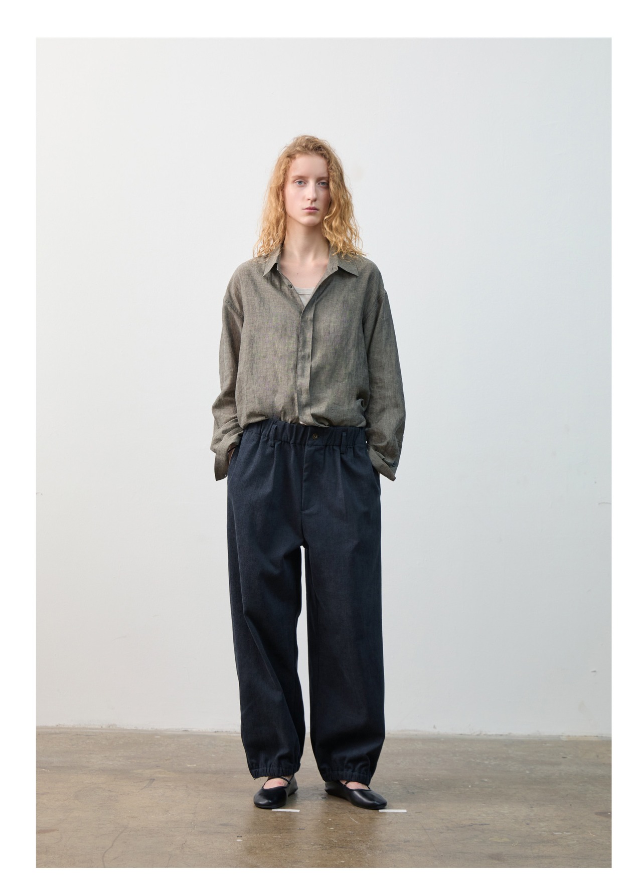 DECESOLO 26AW エアリーリネンブレンド オーバーシャツ