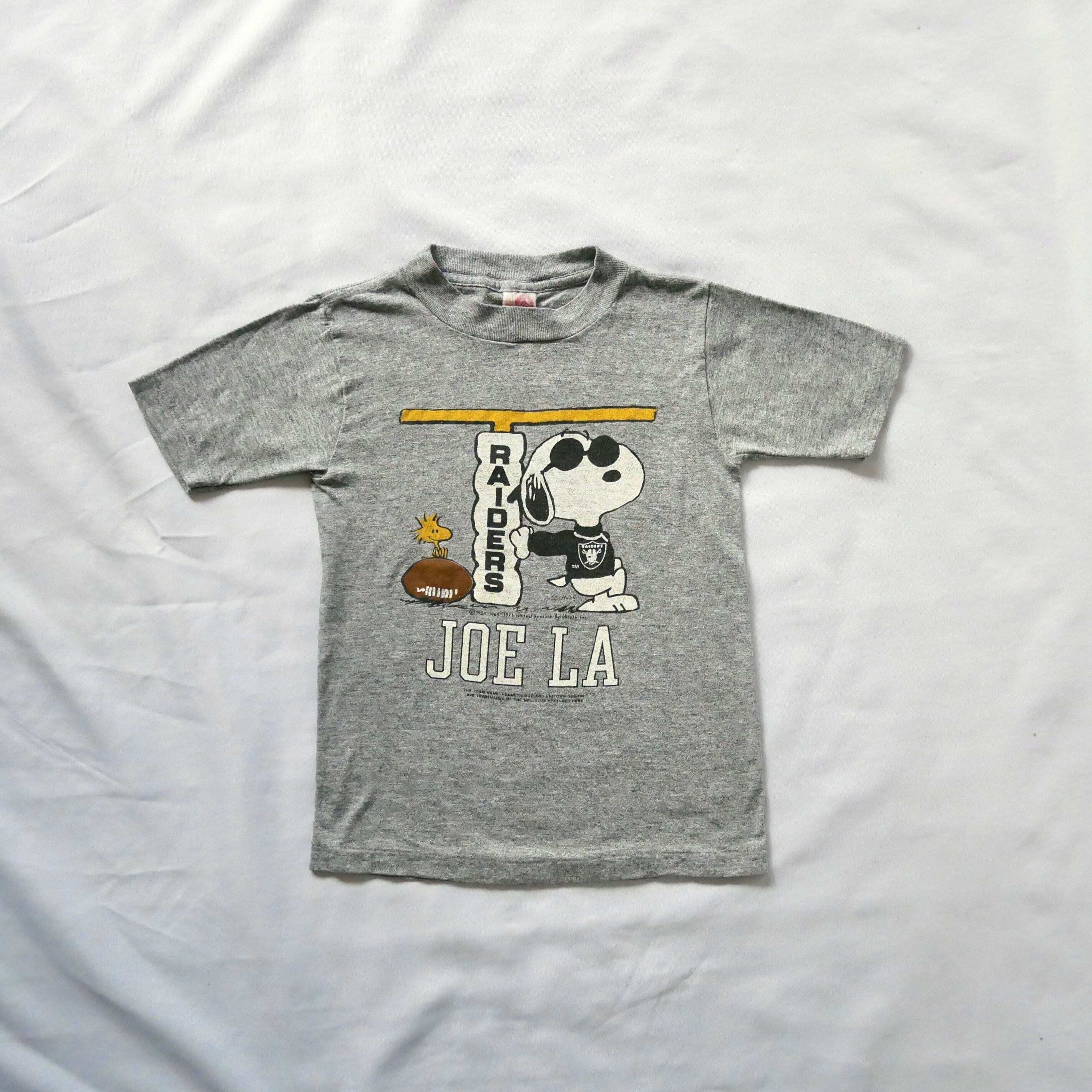 KIDS】80s vintage madein USA ARTEX SNOOPY RAIDERS grey Tshirt 80