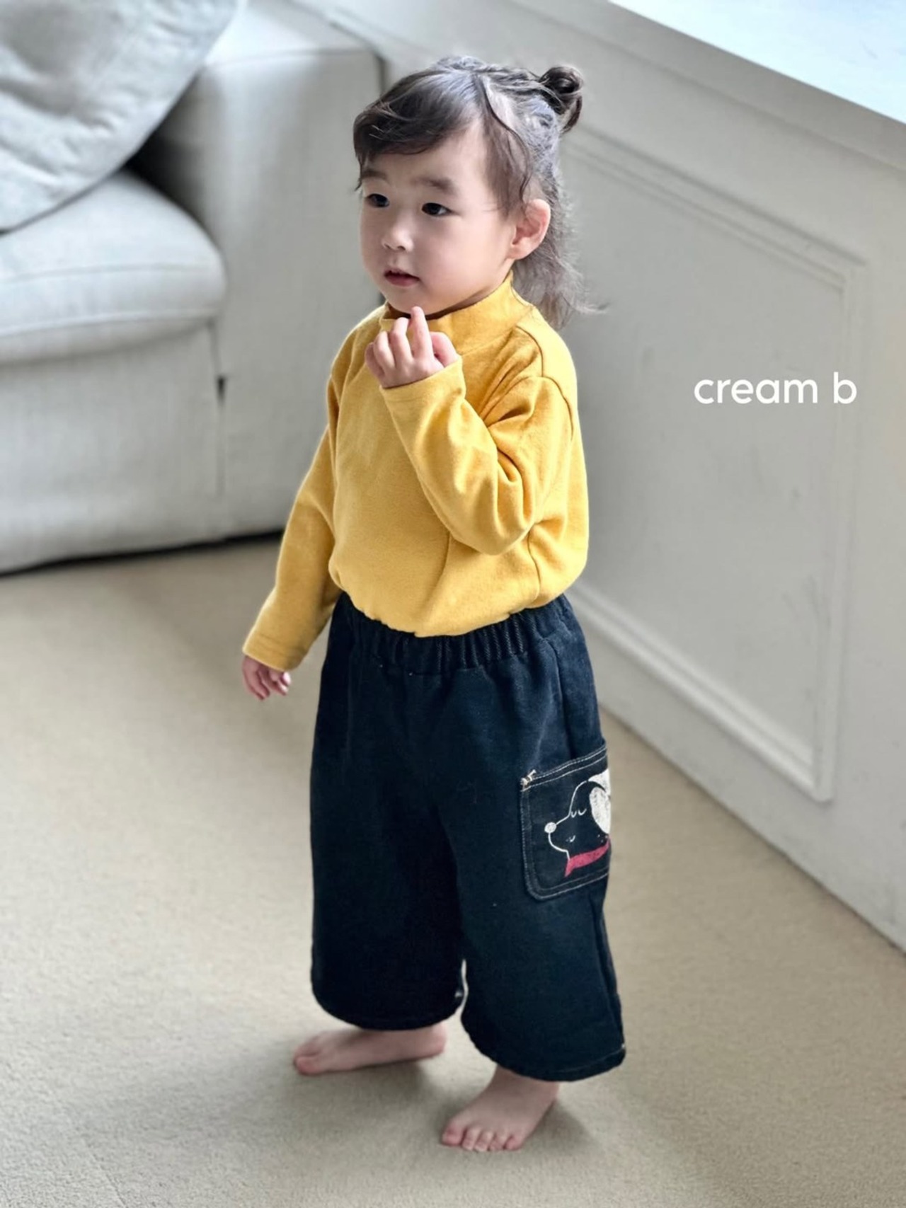 韓国子供服 / 26winter / cream bbang / ペインティングドギーパンツ / キッズ / 冬服 *XXS~XL*