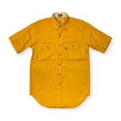 DAKS ダックス 両胸ポケット BD 半袖シャツ サイズ M /メンズ/山吹 イエロー