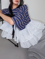【新作5％OFF・3日間】Kang-Kang Frill T-shirts_3colors