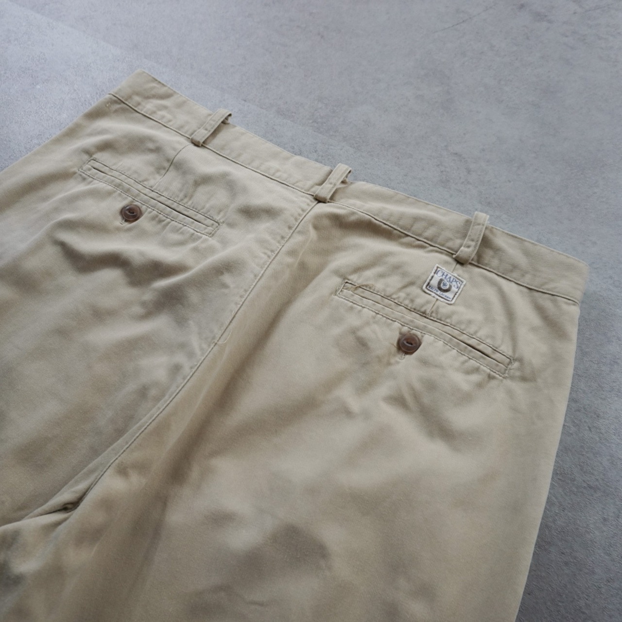 90s CHAPS RALPH LAUREN CHINO TROUSERS beige [W32L28相当] 古着 - 7
