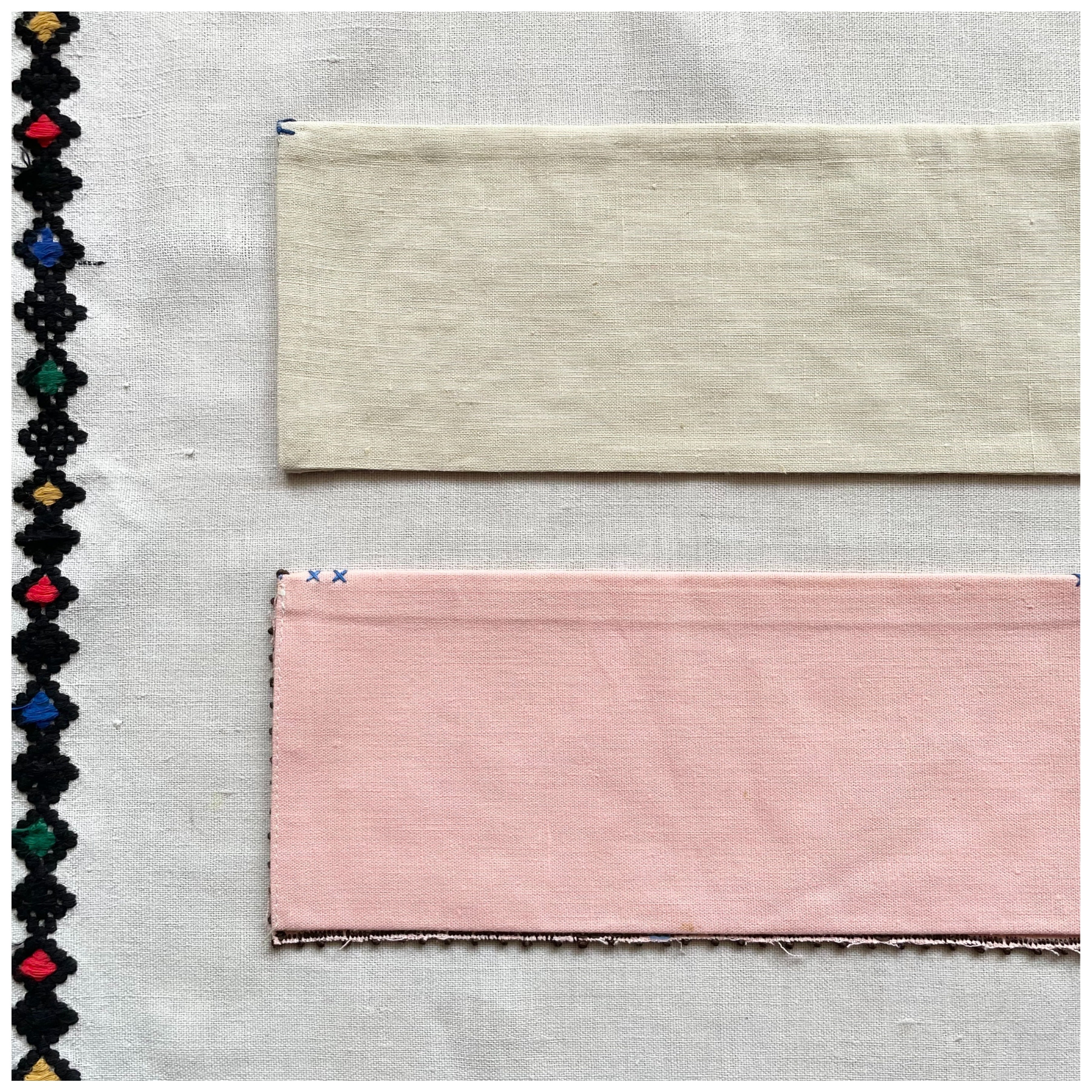 フランス買付 ヴィンテージ カトラリーケース 刺繍ポーチ ブランケット
