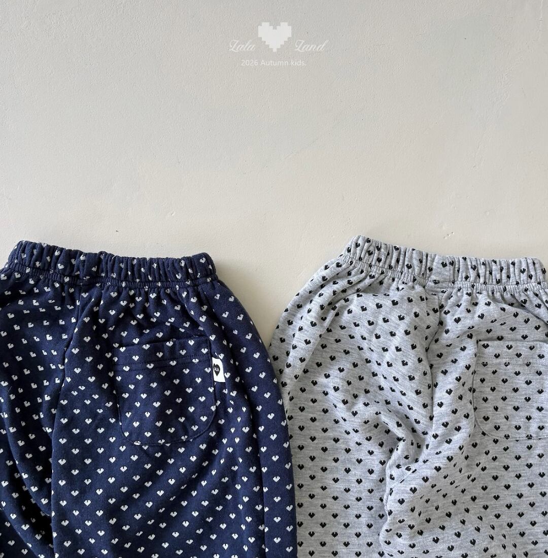 送料無料【予約】/  kidsハートジョガーパンツ /lalaland