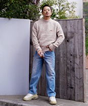【#Re:room】BIG HEART CREW NECK KNIT［REK142］