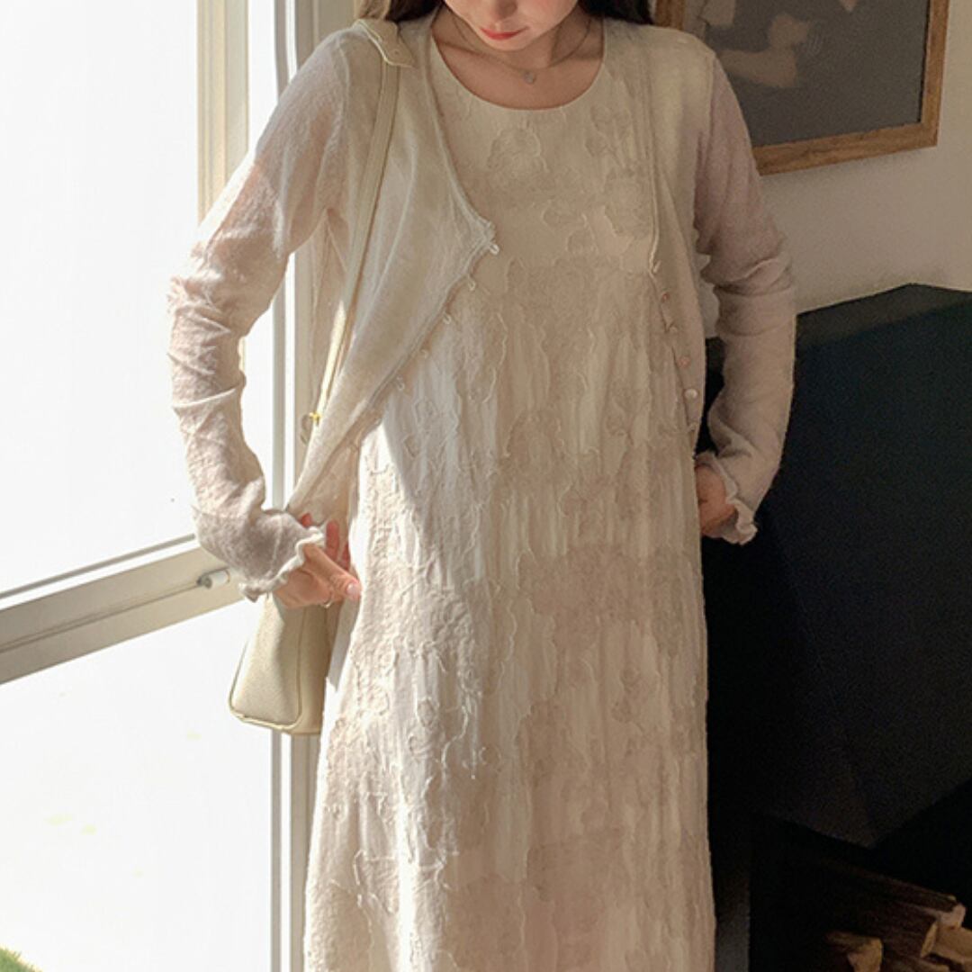 shell button mohair knit cardigan