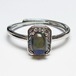 ブラックオパール リング 指輪 フリーサイズ 16号 メール便可 一点物 115-7674