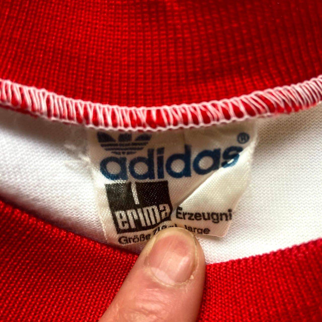 70〜80年代 西ドイツ製 adidas アディダス サッカーシャツ メンズS相当 