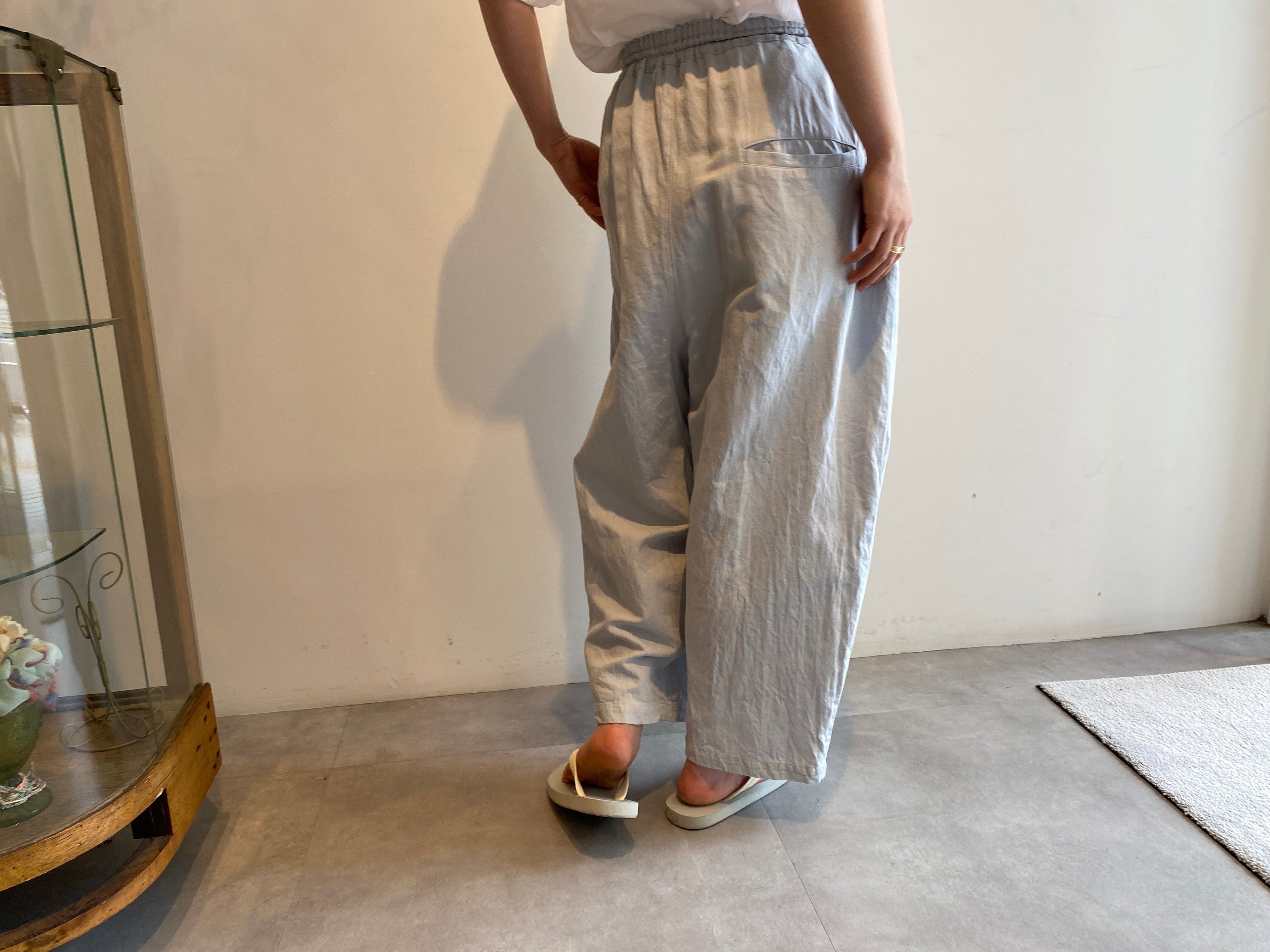 yuni/ cotton linen denim wide cocoonパンツ | torico.