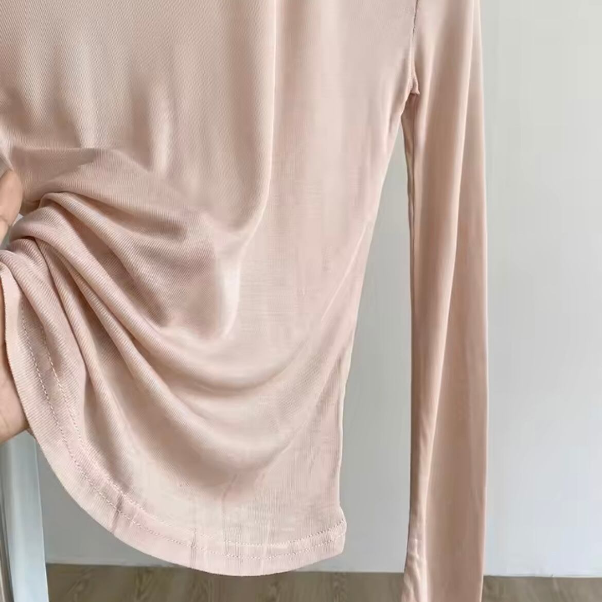 sheer bustier long t-shirt set