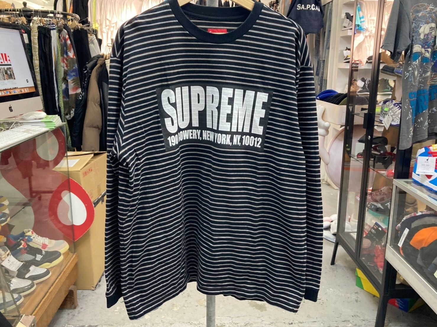 Supreme 21SS Thin Stripe L/S Top BLACK MEDIUM 30KK1234 | BRAND ...