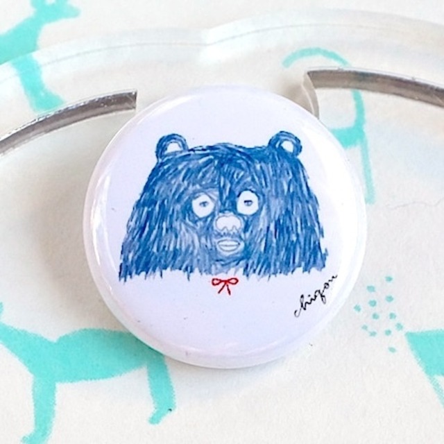 【CHIQON】ROUND 缶バッチ「くま」