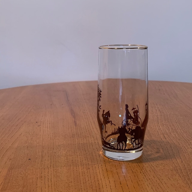 カワイイ花柄　足付きコップ　デザイングラス　ビンテージ　佐々木硝子　昭和レトロ　Sasaki Glass