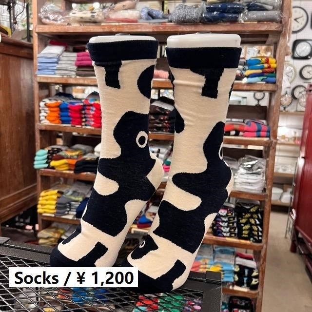 TOPANGA SOCKS Lady's　牛柄のようなソックス