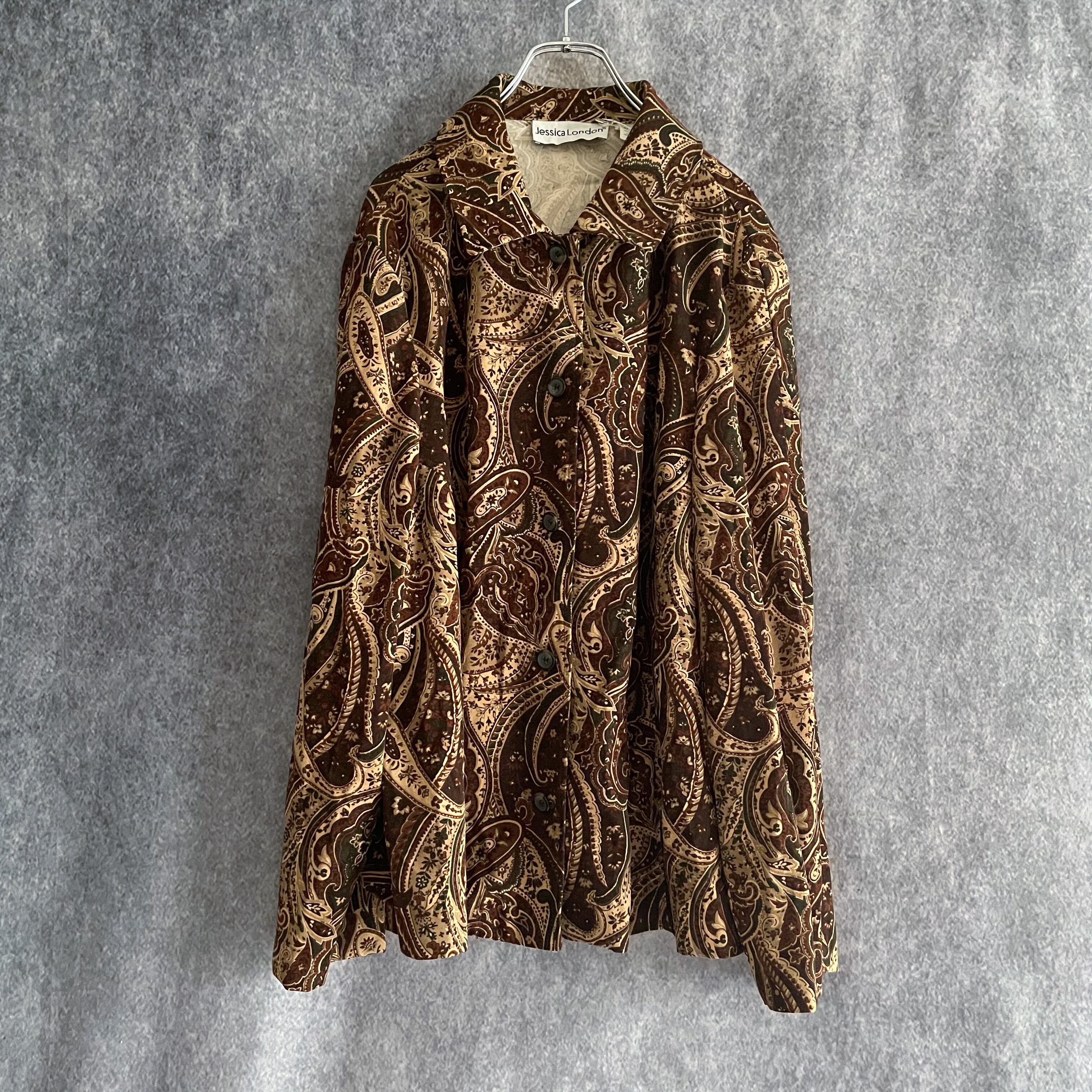 80s rétro paisley shirt 80年代 ペイズリー柄シャツ 総柄シャツ レトロ ...