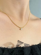 Dual zirconia necklace