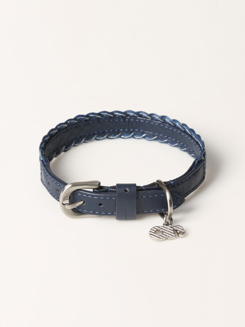 予約【orolo】rolo weaving collor (Navy)