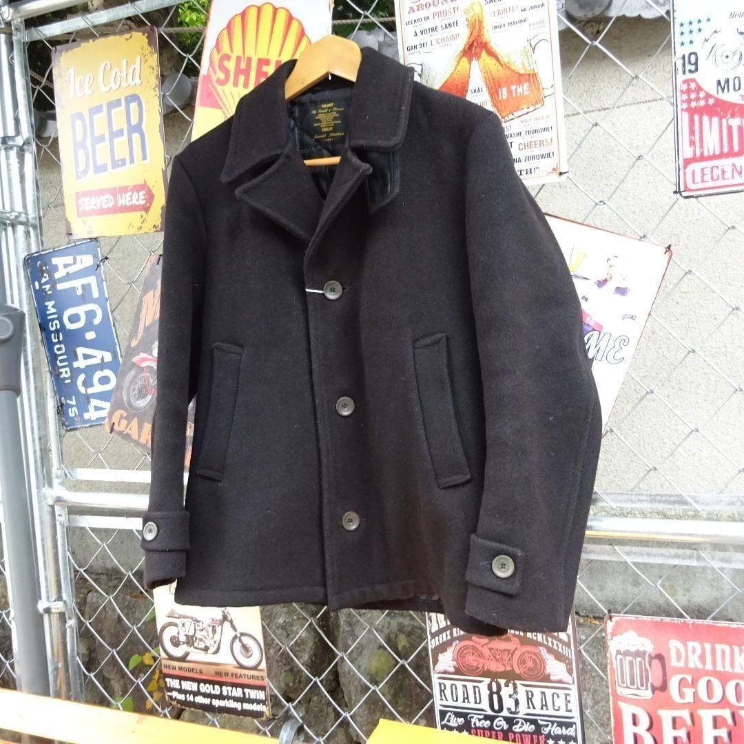 ジャーナルスタンダード ピーコート M ブラック USA製 メルトン ボタン