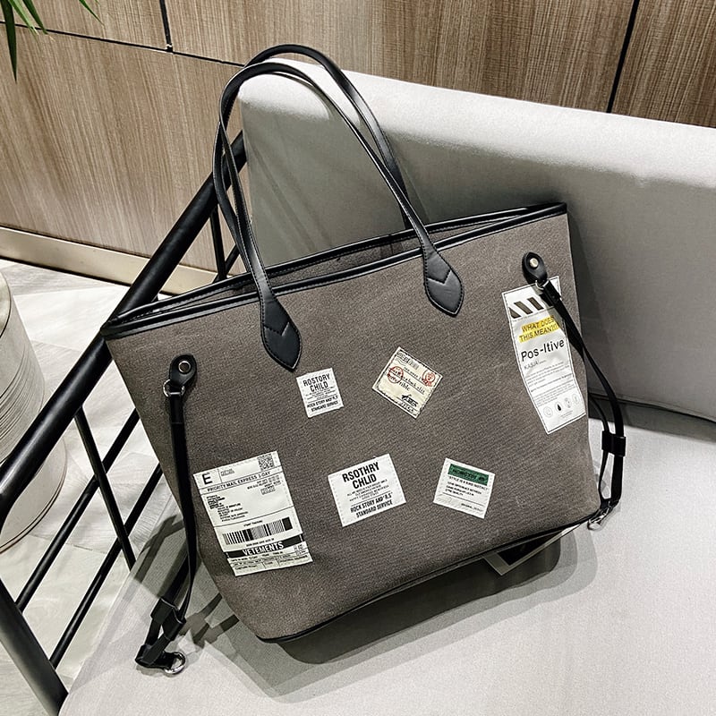 オールマッチインレディースビッグバッグ2020新しい流行のファッション大容量ハンドバッグネットレッドキャンバスバッグトートバッグ Tiancai_Wing_Bag34379677432