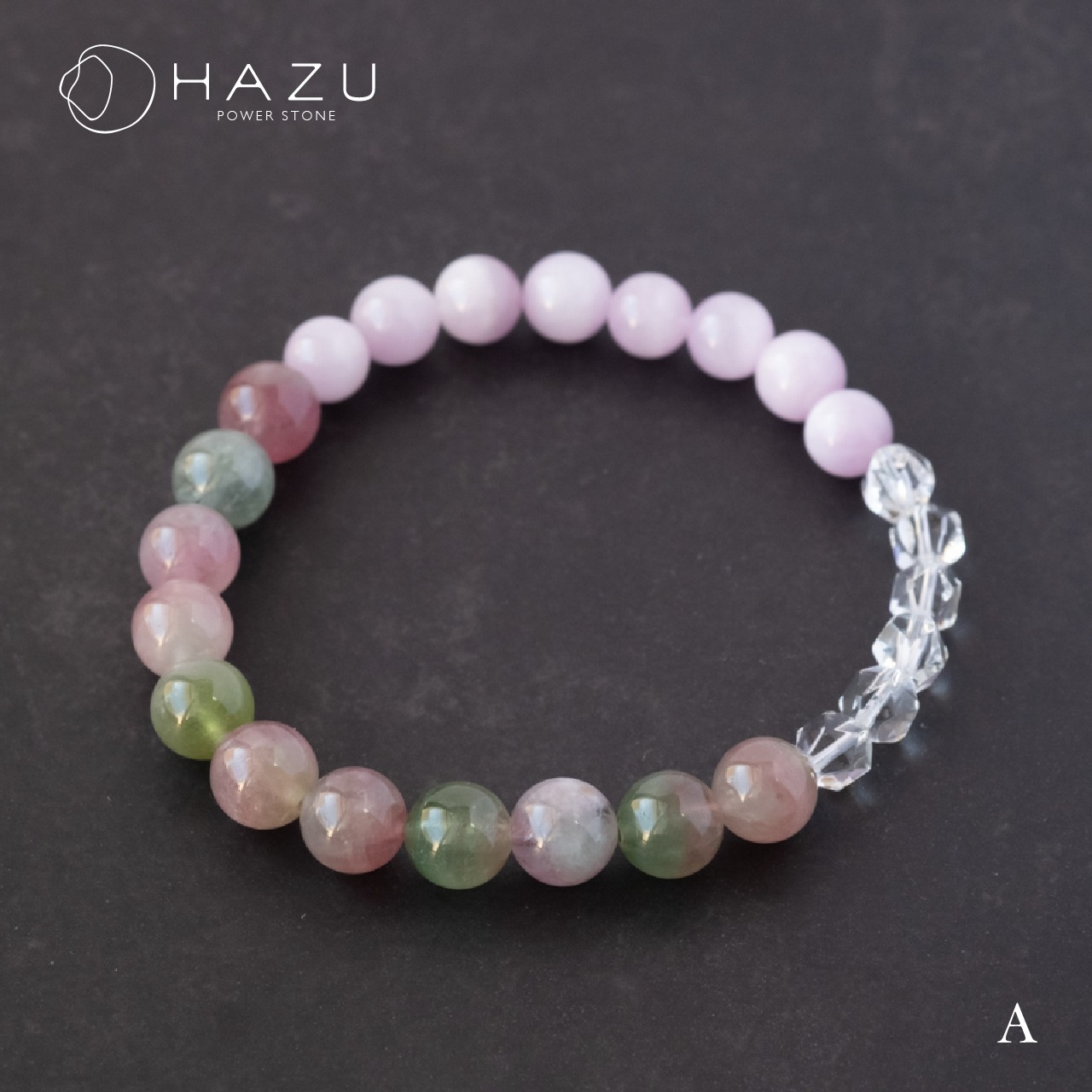 高ランク・春色の自然がつむぐ色彩［ウォーターメロントルマリン／クンツァイト／水晶］