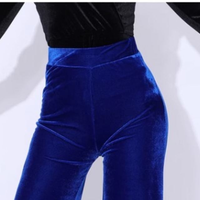 ハイウエスト ワイドレッグ フルレングス パンツ ds1034