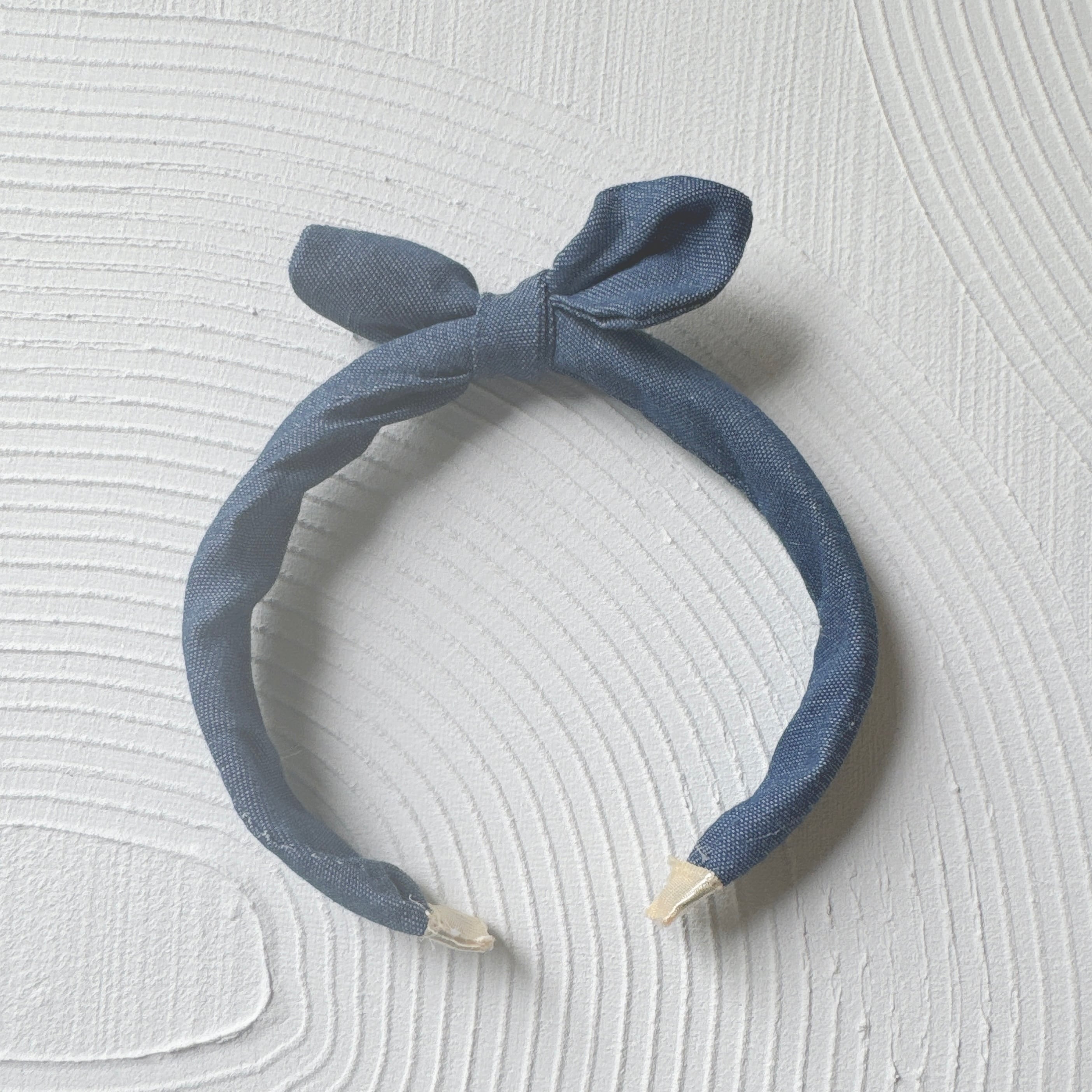 デニム小さめおリボン撮影用カチューシャ