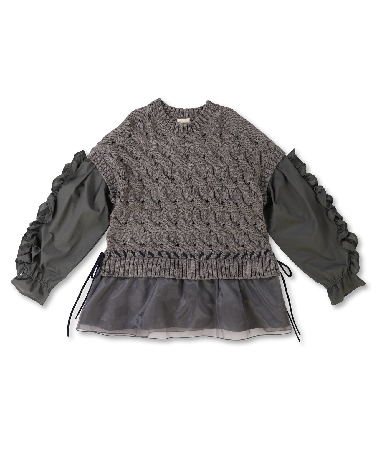 ヴェロフォンナ Re.Verofonna オーガンジ切り替えﾌﾘﾙｽﾘｰﾌﾞP/O